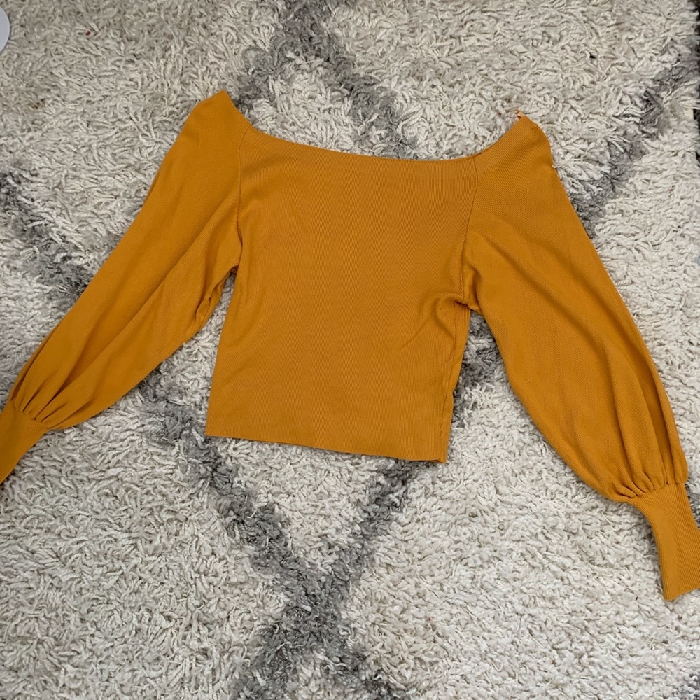 Mustard yellow Topshop top